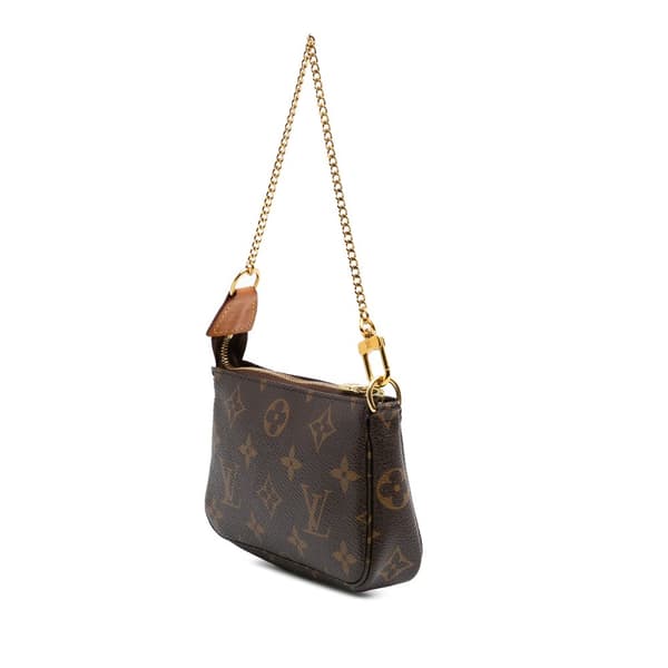 Pre-owned Louis Vuitton Monogram Mini Pochette Accessoires Brown