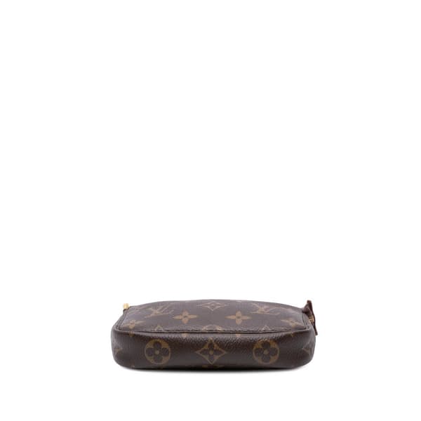 Pre-owned Louis Vuitton Monogram Mini Pochette Accessoires Brown