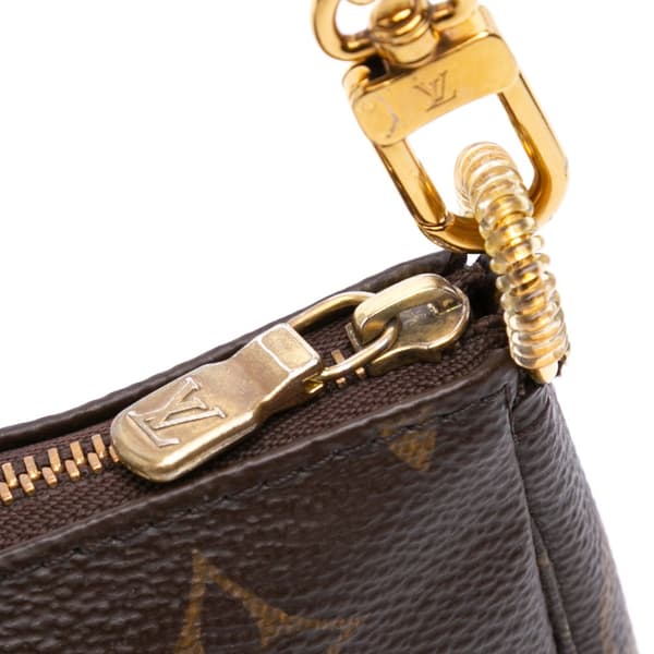 Pre-owned Louis Vuitton Monogram Mini Pochette Accessoires Brown