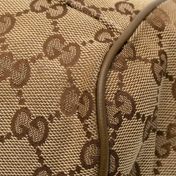 Pre-owned Gucci GG Canvas Sukey Satchel Brown