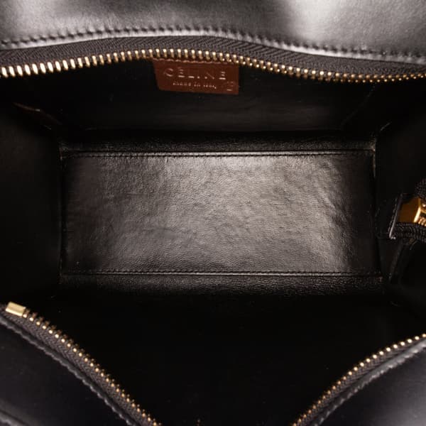 Pre-owned Celine Nano Tricolor Leather Luggage Tote Blue
