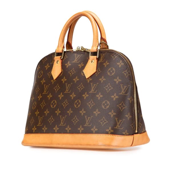 Pre-owned Louis Vuitton Monogram Alma PM Brown