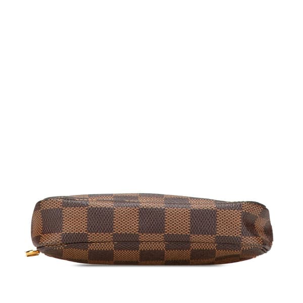 Pre-owned Louis Vuitton Damier Ebene Mini Pochette Accessoires Brown