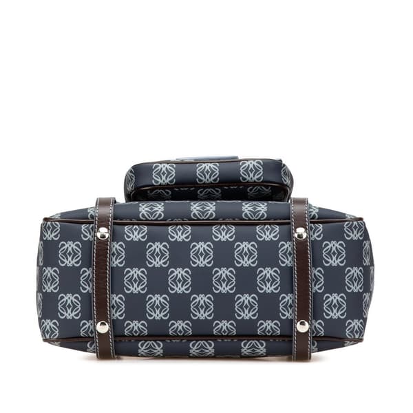 Pre-owned LOEWE Anagram Coated Canvas Handbag Blue