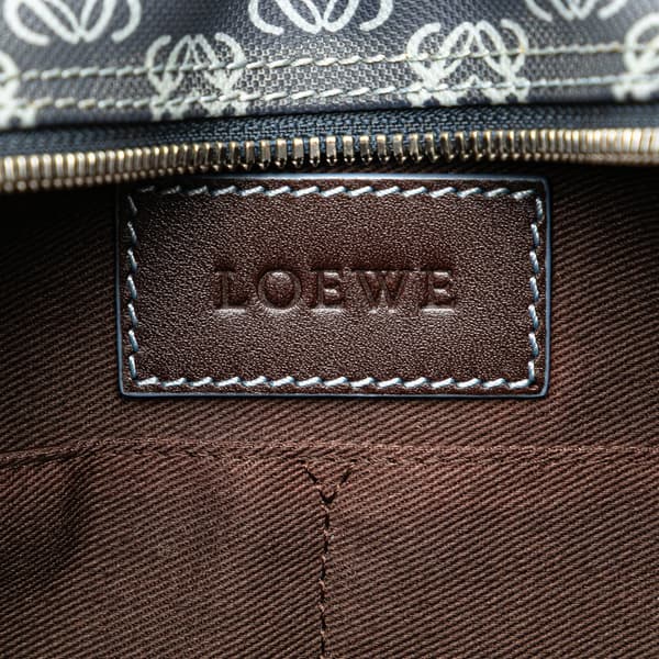 Pre-owned LOEWE Anagram Coated Canvas Handbag Blue
