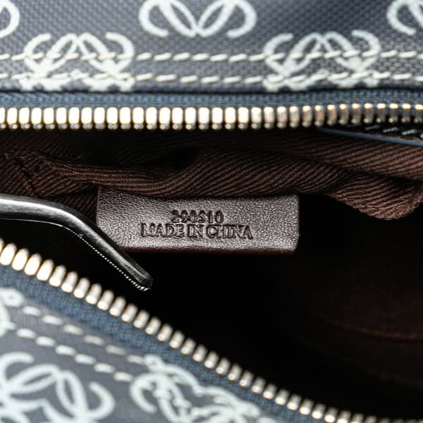 Pre-owned LOEWE Anagram Coated Canvas Handbag Blue