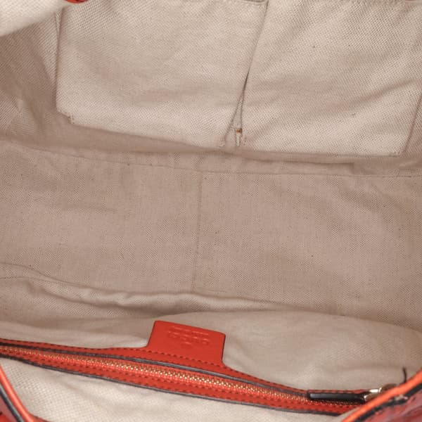 Pre-owned Gucci Medium Guccissima Emily Satchel Orange