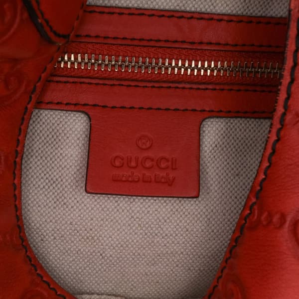Pre-owned Gucci Medium Guccissima Emily Satchel Orange
