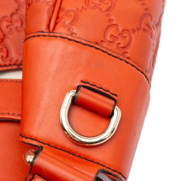 Pre-owned Gucci Medium Guccissima Emily Satchel Orange