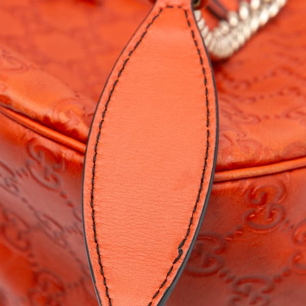 Pre-owned Gucci Medium Guccissima Emily Satchel Orange