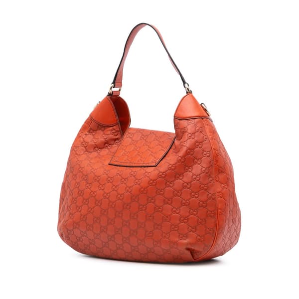 Pre-owned Gucci Medium Guccissima Emily Satchel Orange