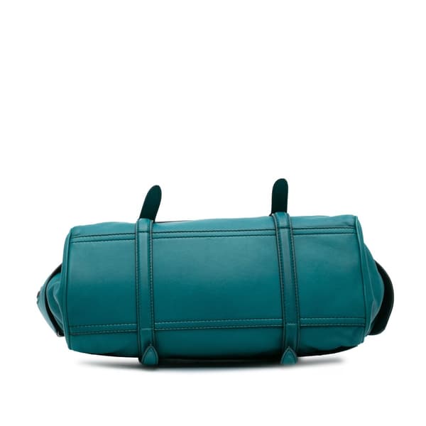 Pre-owned Bottega Veneta Nappa Intrecciato Monaco Bag Blue