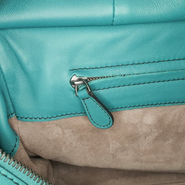 Pre-owned Bottega Veneta Nappa Intrecciato Monaco Bag Blue