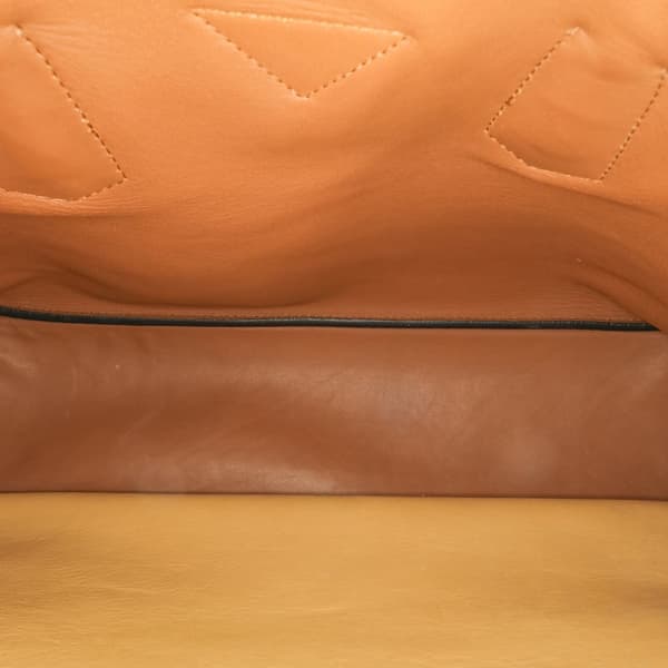 Pre-owned Prada Large City Calf Double Satchel Yellow