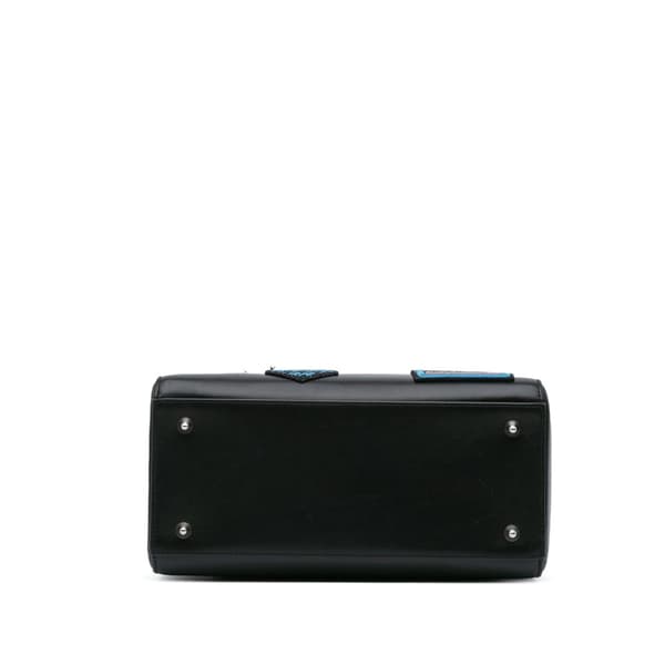 Pre-owned Dior Medium Calfskin Patch Embellished Lady Dior Black