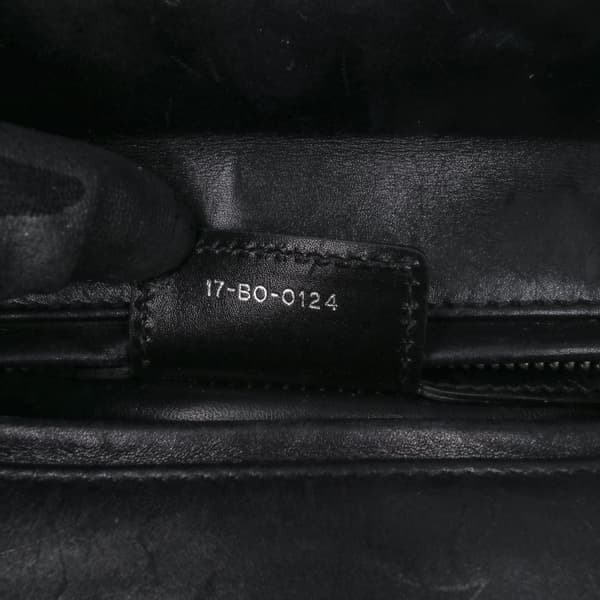Pre-owned Dior Medium Calfskin Patch Embellished Lady Dior Black