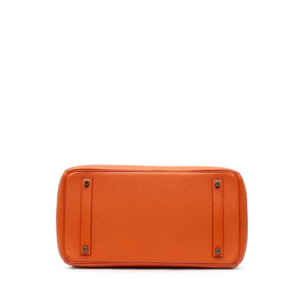Pre-owned Hermès Togo Birkin Retourne 35 Orange