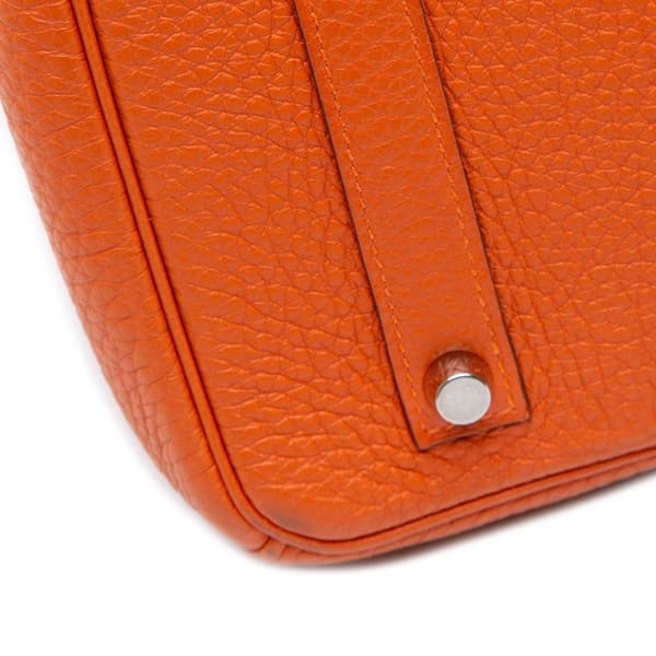Pre-owned Hermès Togo Birkin Retourne 35 Orange