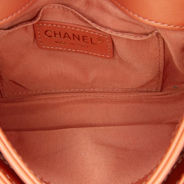 Pre-owned Chanel Mini Lambskin Business Affinity Top Handle Bag Pink