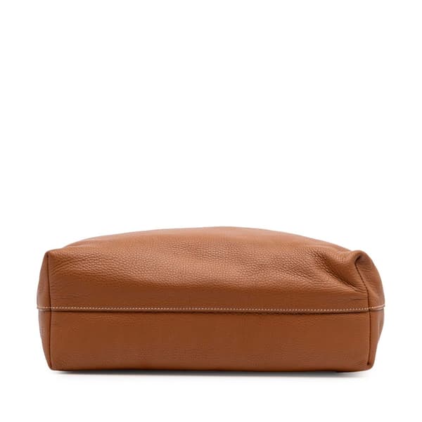 Pre-owned Prada Vitello Daino Open Convertible Tote Brown