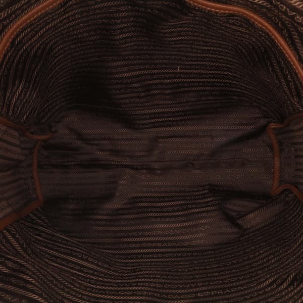 Pre-owned Prada Vitello Daino Open Convertible Tote Brown