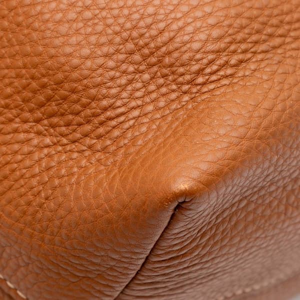 Pre-owned Prada Vitello Daino Open Convertible Tote Brown
