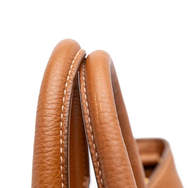 Pre-owned Prada Vitello Daino Open Convertible Tote Brown