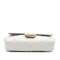 Miniatyrbild 3 av 10: Pre-owned Fendi Zucca Embossed Leather Baguette Satchel White