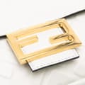 Miniatyrbild 7 av 10: Pre-owned Fendi Zucca Embossed Leather Baguette Satchel White