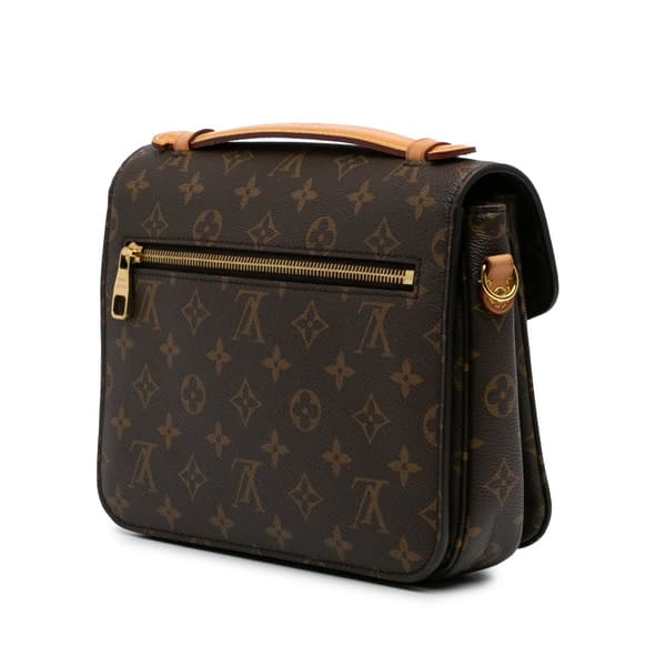 Pre-owned Louis Vuitton Monogram Pochette Metis Brown
