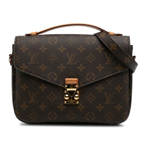 Pre-owned Louis Vuitton Monogram Pochette Metis Brown