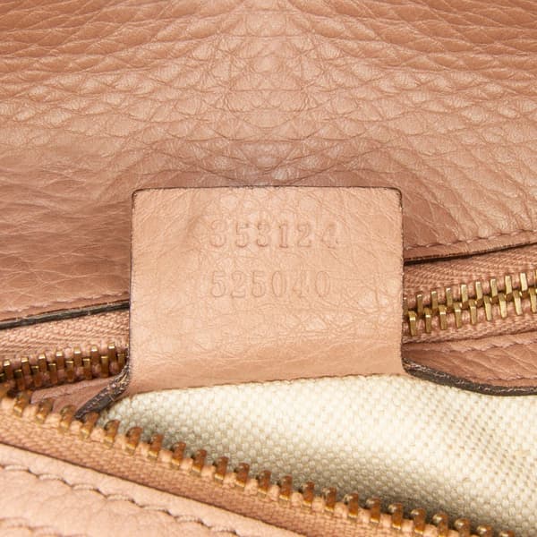 Pre-owned Gucci Calfskin Bamboo Shopper Boston Bag Pink