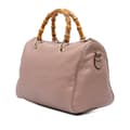 Miniatyrbillede 2 af 8: Pre-owned Gucci Calfskin Bamboo Shopper Boston Bag Pink