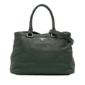 Miniatyrbilde 1 av 10: Pre-owned Prada Vitello Daino Open Convertible Tote Green