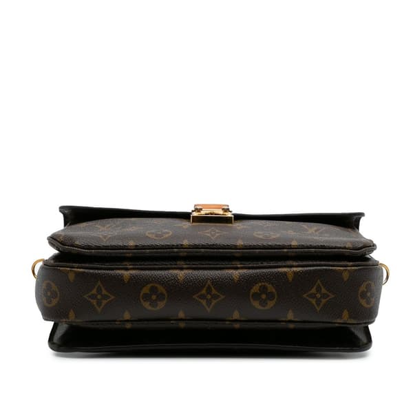 Pre-owned Louis Vuitton Monogram Pochette Metis Brown