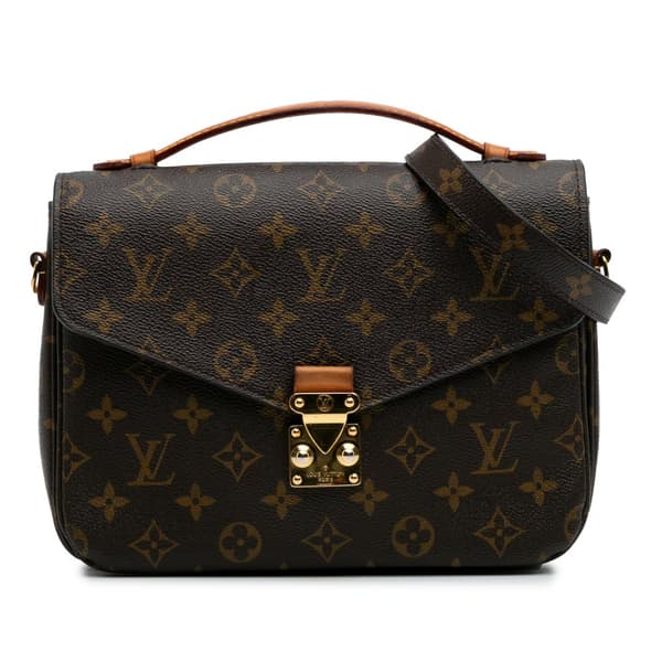 Pre-owned Louis Vuitton Monogram Pochette Metis Brown