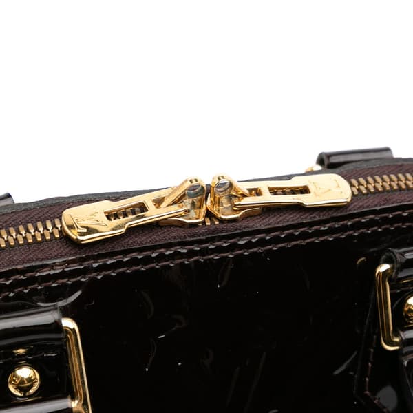 Pre-owned Louis Vuitton Monogram Vernis Alma BB Purple