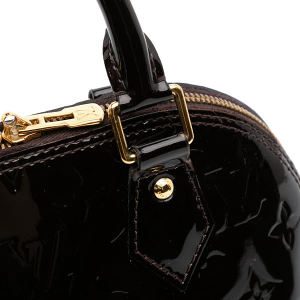Pre-owned Louis Vuitton Monogram Vernis Alma BB Purple