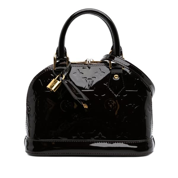 Pre-owned Louis Vuitton Monogram Vernis Alma BB Purple