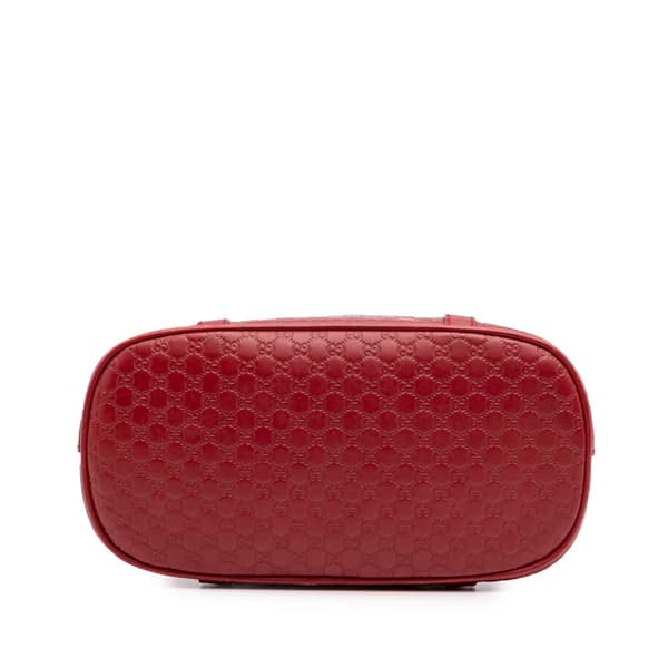 Pre-owned Gucci Mini Microguccissima Dome Satchel Red