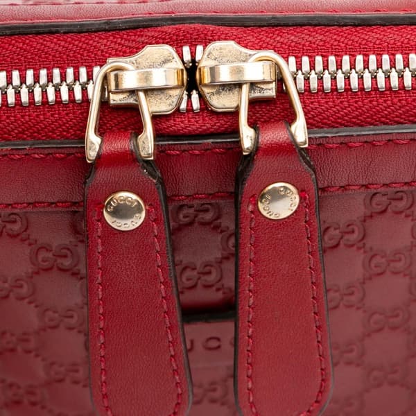 Pre-owned Gucci Mini Microguccissima Dome Satchel Red