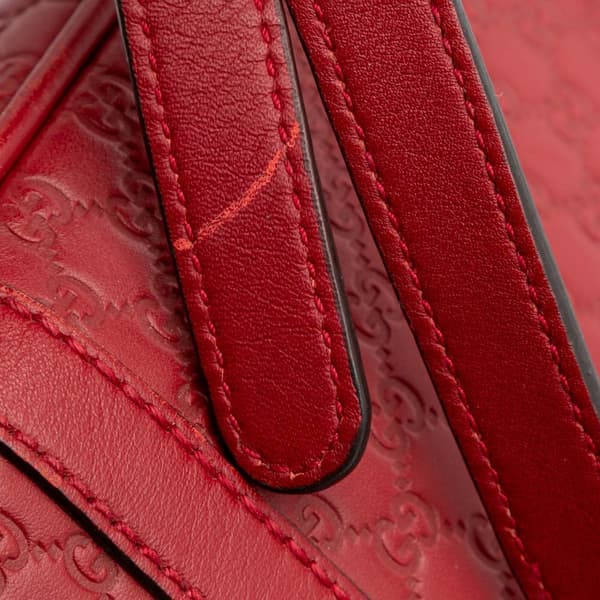 Pre-owned Gucci Mini Microguccissima Dome Satchel Red