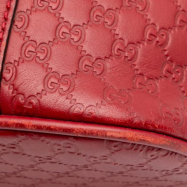 Pre-owned Gucci Mini Microguccissima Dome Satchel Red