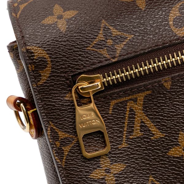 Pre-owned Louis Vuitton Monogram Pochette Metis Brown