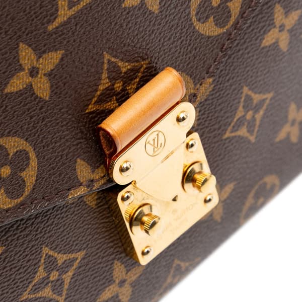 Pre-owned Louis Vuitton Monogram Pochette Metis Brown