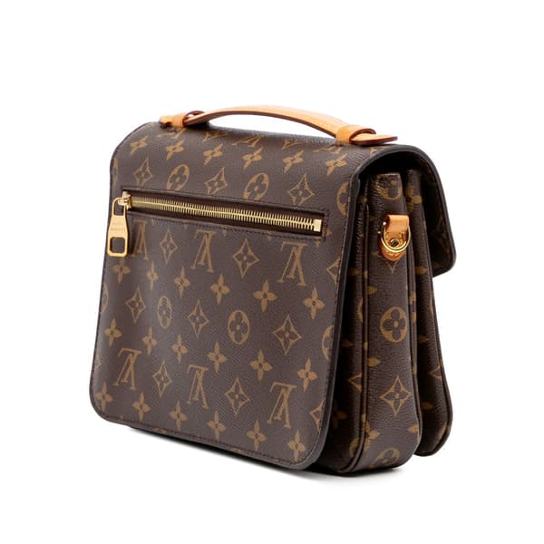 Pre-owned Louis Vuitton Monogram Pochette Metis Brown