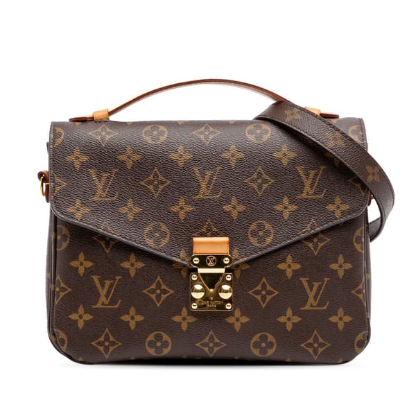 Pre-owned Louis Vuitton Monogram Pochette Metis Brown