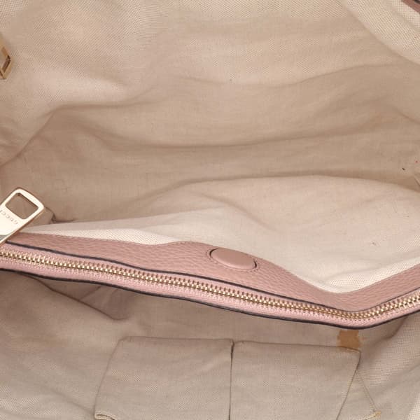 Pre-owned Gucci Large Calfskin Bamboo Shopper Satchel Pink