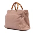 Miniatyrbillede 2 af 10: Pre-owned Gucci Large Calfskin Bamboo Shopper Satchel Pink
