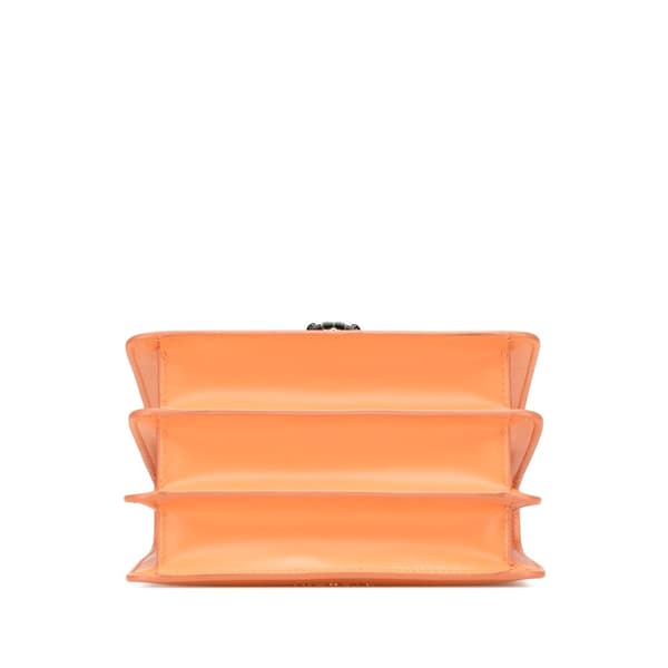 Pre-owned Bvlgari Calfskin Serpenti Forever Top Handle Orange